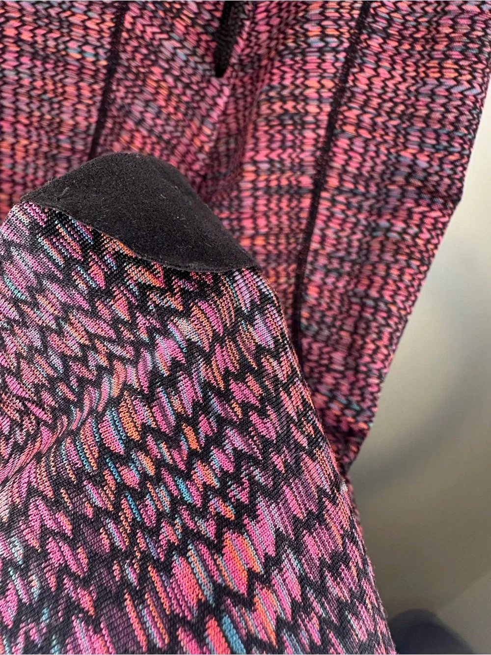 Kerrits Kids Fleece Lite II Knee Patch Riding Tights - Fun Pink Print! Large